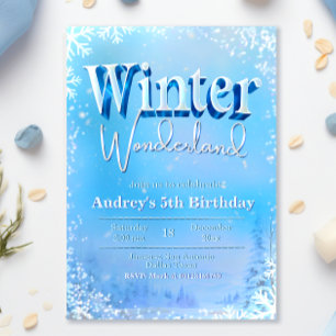 Winter Wonderland Birthday Invitation