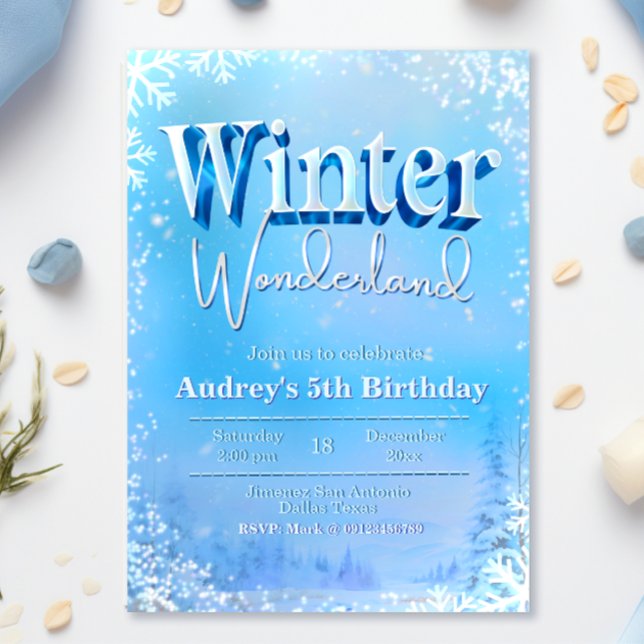 Winter Wonderland Birthday Invitation (Creator Uploaded)