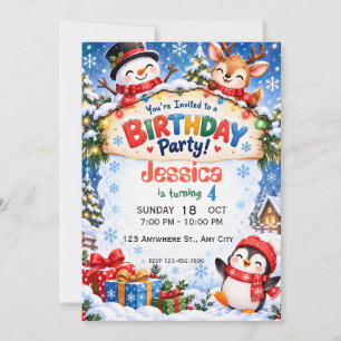 Winter Wonderland Birthday Invitation
