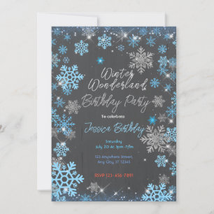 Winter Wonderland Birthday Party Invitation