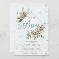 Winter Wonderland Blue Baby Boy Shower Sprinkle In