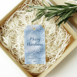 Winter Wonderland Blue frosty pattern Gift Tags