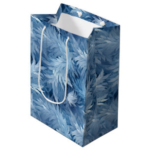 Winter Wonderland Blue frosty pattern Medium Gift Bag