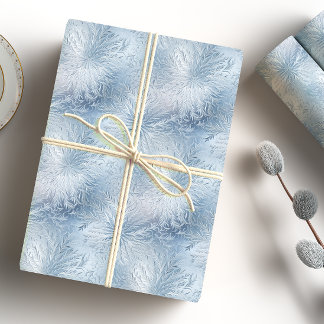 Winter Wonderland Blue frosty pattern Wrapping Paper