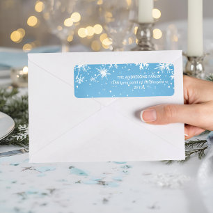 Winter Wonderland Blue Snowflake