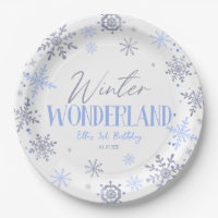 Winter Wonderland Blue Snowflake Birthday Party