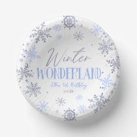 Winter Wonderland Blue Snowflake Birthday Party