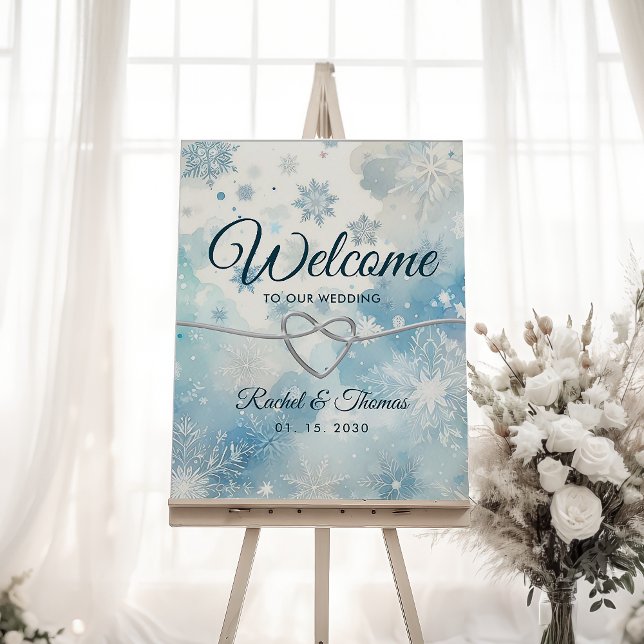 Winter Wonderland Blue Wedding Welcome Sign (Creator Uploaded)