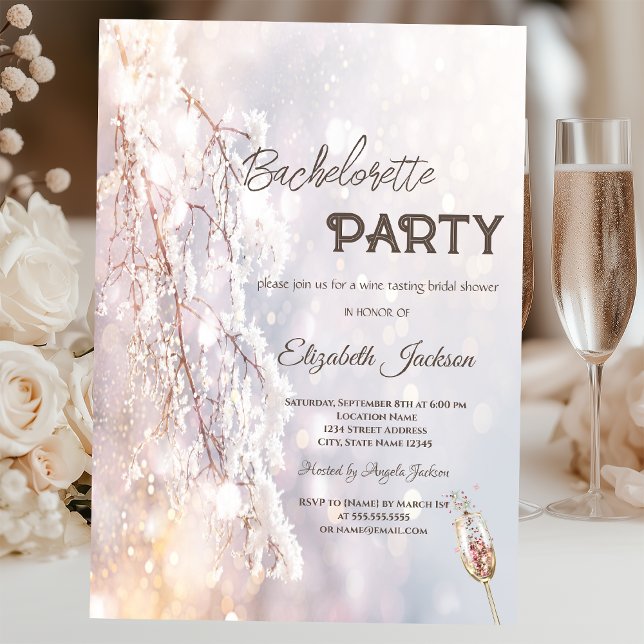 Winter Wonderland Branches Bachelorette   Invitation (Creator Uploaded)