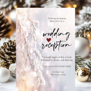 Winter Wonderland Branches Reception  Invitation