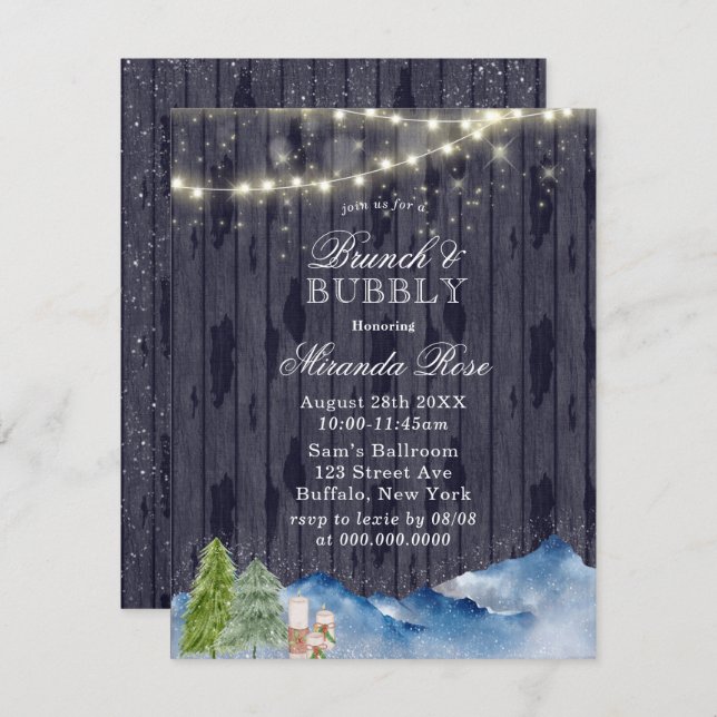Winter Wonderland | Brunch & Bubbly Invites (Front/Back)
