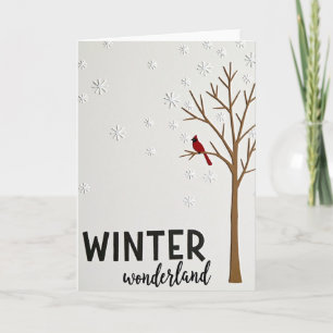 Winter Wonderland Cardinal Card