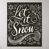 Winter Wonderland Chalkboard Let It Snow