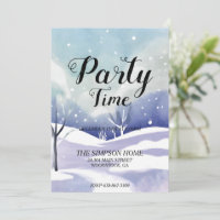 Winter Wonderland Chistmas Party Invitation