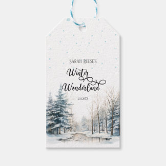 Winter Wonderland Christmas Baby Shower Gift Tags