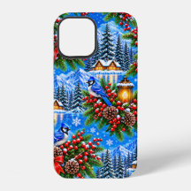 Winter Wonderland Christmas Birds & BerriesPattern