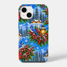 Winter Wonderland Christmas Birds & BerriesPattern
