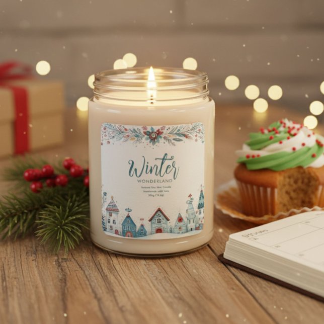 Winter Wonderland Christmas Candle Label (Creator Uploaded)