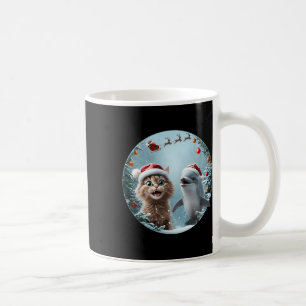 Winter Wonderland Christmas Cat Dolphin Selfie San Coffee Mug