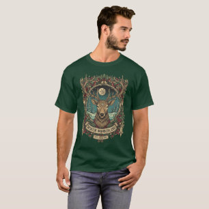 "Winter Wonderland" Christmas Deer Emblem. T-Shirt