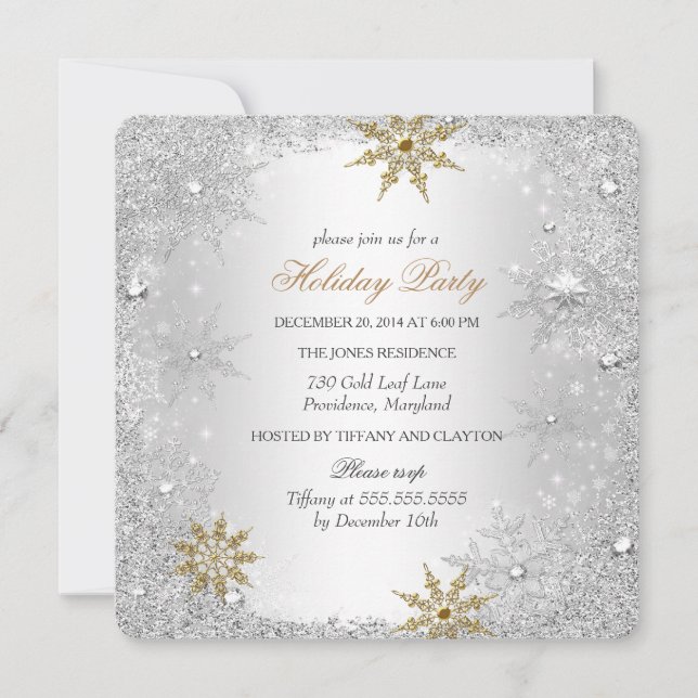 Winter Wonderland Christmas Holiday Party 2 Invitation (Front)
