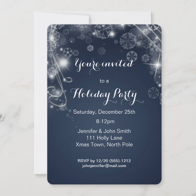 Winter Wonderland Christmas Holiday Party Invitation (Front)