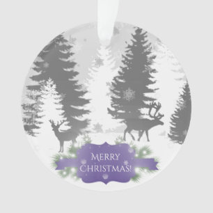 Winter Wonderland Christmas Ornament - Purple