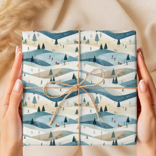 WINTER WONDERLAND CHRISTMAS PATTERN WRAPPING PAPER