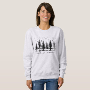 Winter Wonderland Christmas Trees Winter Holiday Sweatshirt