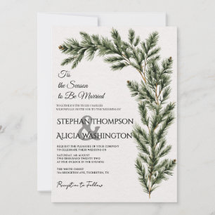 Winter Wonderland Christmas Wedding Invitation