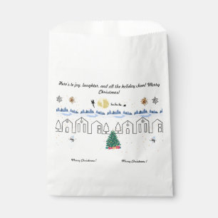 Winter wonderland christmas wrapping paper favour bags