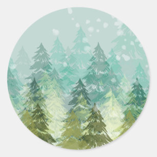 Winter Wonderland Classic Round Sticker