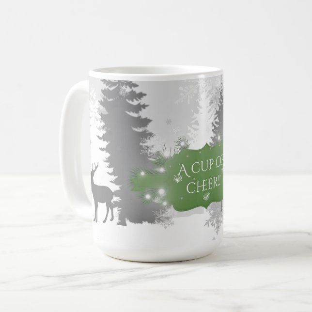 Winter Wonderland Coffee Mug - Green (Front Left)