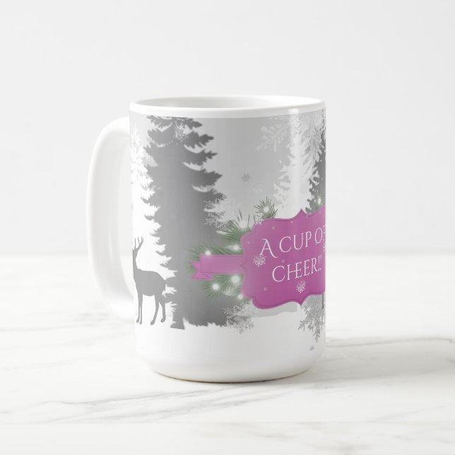 Winter Wonderland Coffee Mug - Magenta (Front Left)