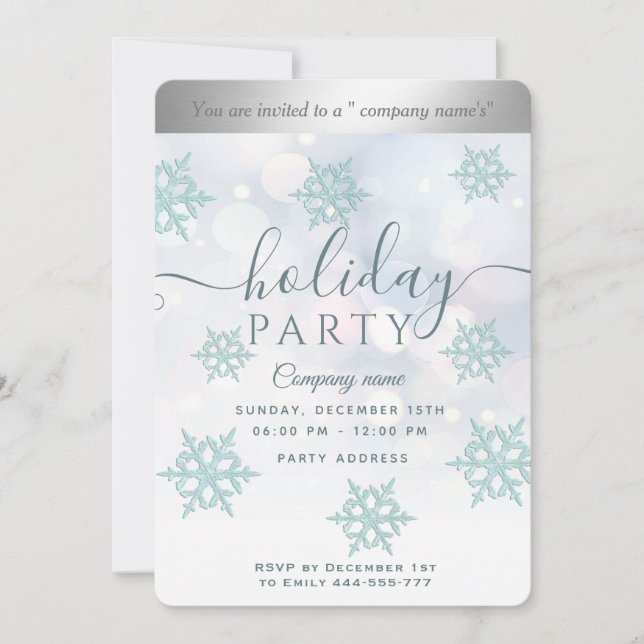 Winter wonderland corporate Holiday party Invitati Invitation (Front)