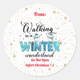 Winter Wonderland Customise Classic Round Sticker