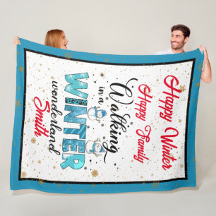 Winter Wonderland Customise Fleece Blanket