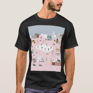 Winter wonderland: cute village pattern T-Shirt