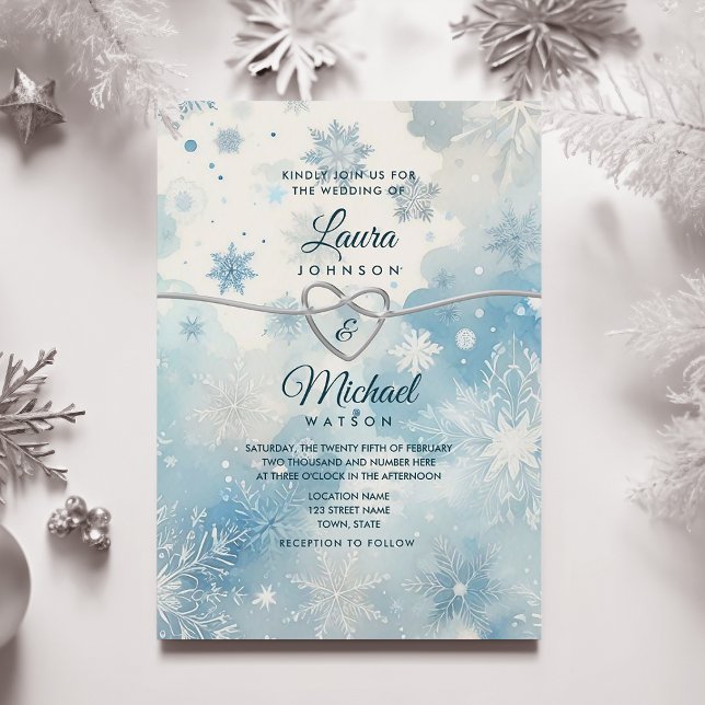 Winter Wonderland Dusty Blue Invitation (Creator Uploaded)