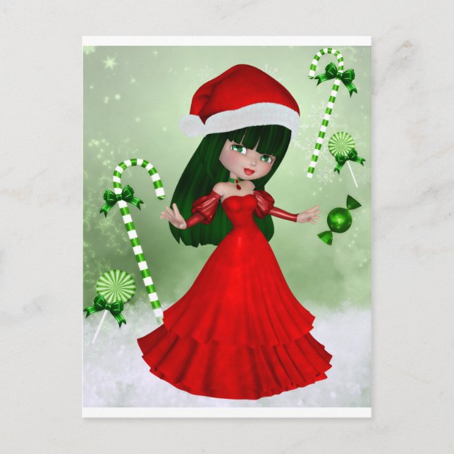 Winter Wonderland Fairy Postcard (Front)