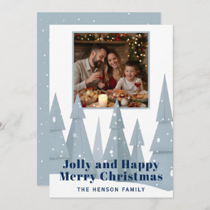 Winter Wonderland Family Photo Christmas  Holiday Card