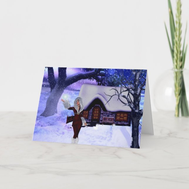 Winter Wonderland Fantasy Blank Card (Front)