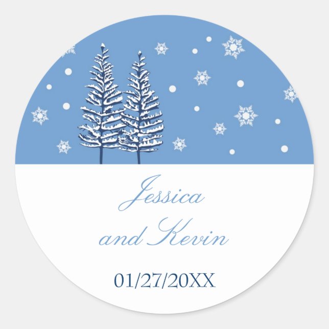 Winter Wonderland Favour Sticker (Front)