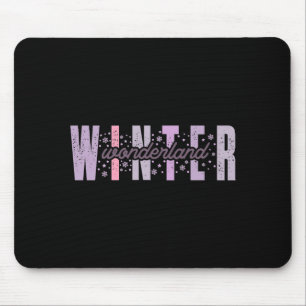 Winter Wonderland Festive Tygraphy Art  Mouse Pad