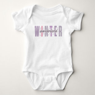 Winter Wonderland - Festive Typography Art Baby Bodysuit