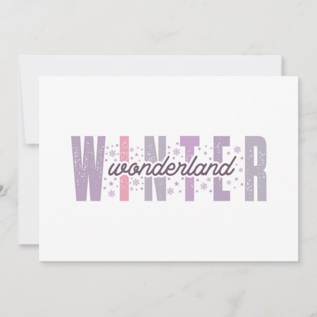 Winter Wonderland - Festive Typography Art Card (Front)