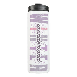 Winter Wonderland - Festive Typography Art Thermal Tumbler