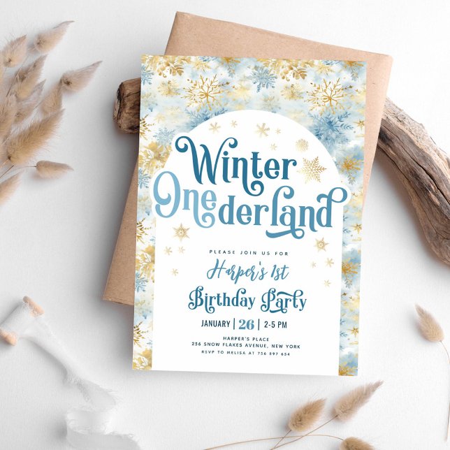 Winter Wonderland First Birthday  Invitation (Creator Uploaded)