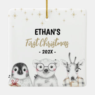 Winter Wonderland First Christmas Photo Ceramic Or Ornament