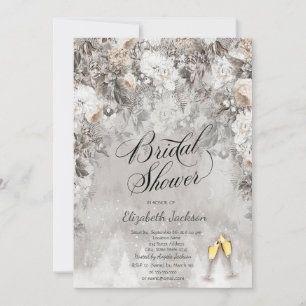 Winter Wonderland Flowers Forest Invitation